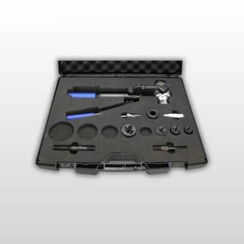 Hand hydraulic punch tool with accessories