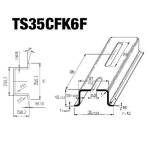 DIN Rail Galvanized / TS-K6F