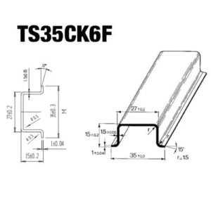 DIN Rail Galvanized / TS-K6F