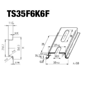 DIN Rail Galvanized / TS-K6F