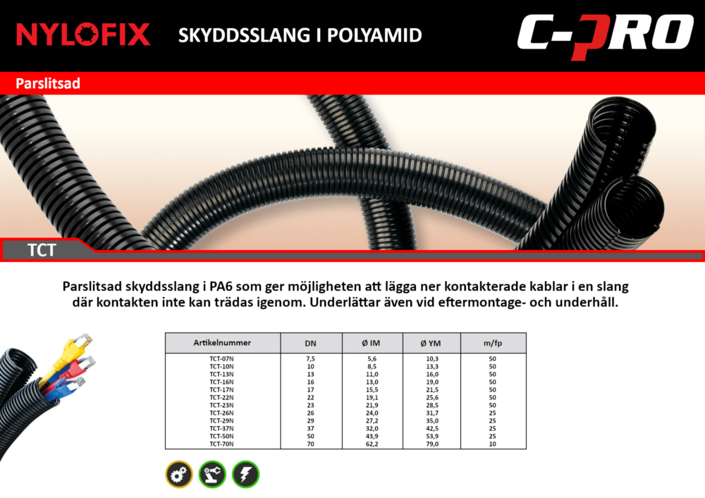 Skyddsslang TCT Data