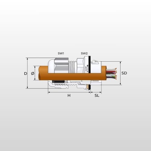 Kabelförskruvningar Polyamid Snap-in CBMOS