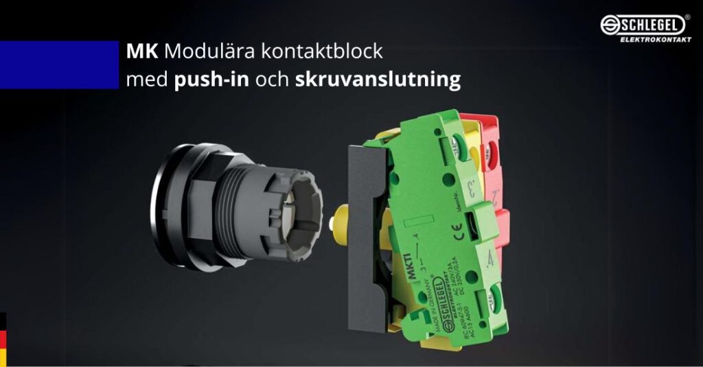 Modulära kontaktblock med push-in och skruvanslutning