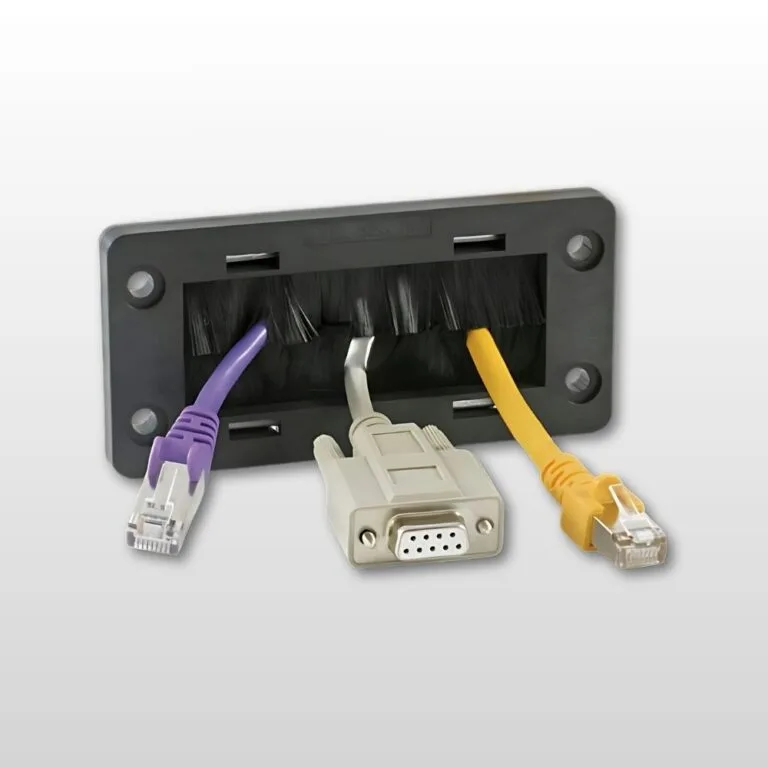 Cable pass-through with brush seal