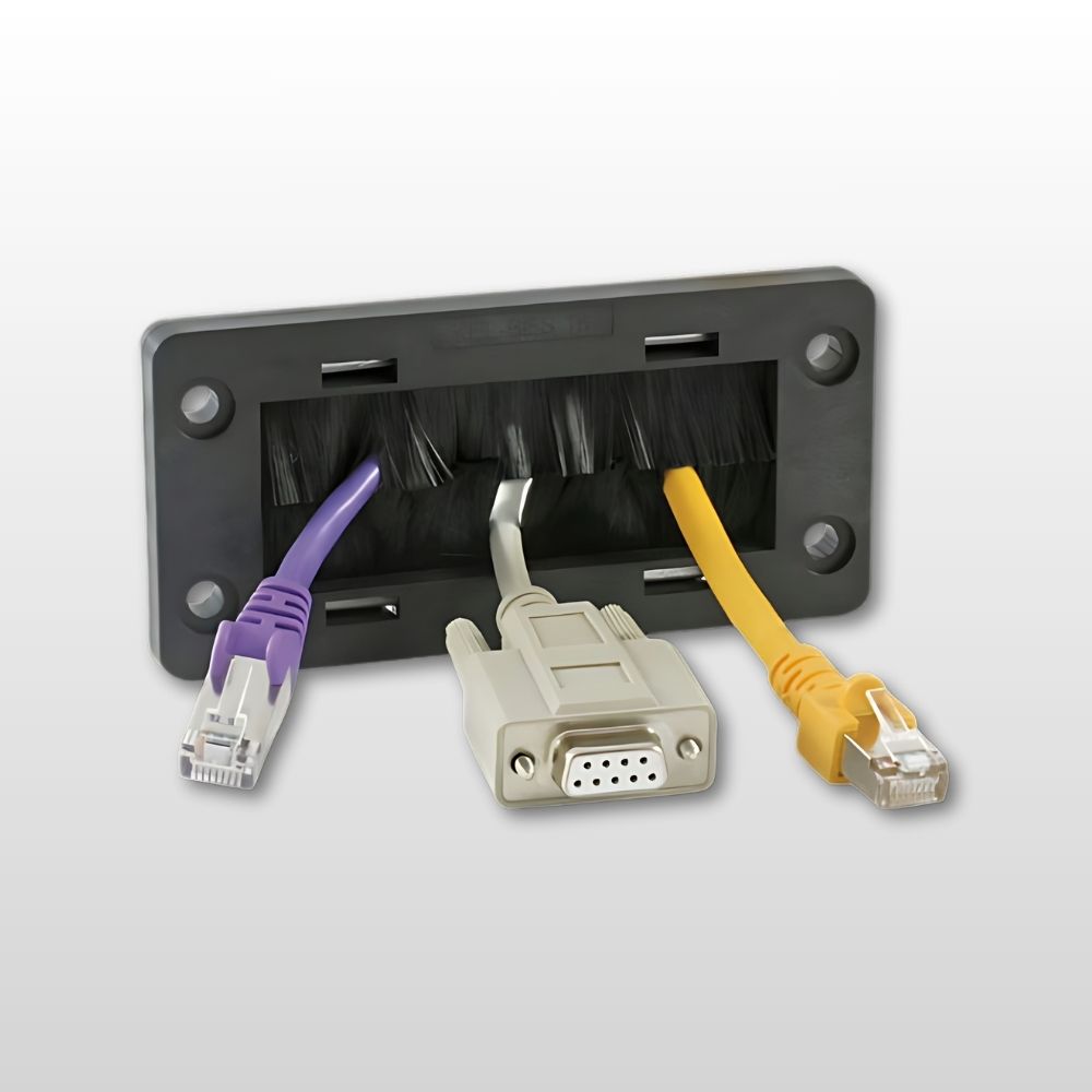 Cable pass-through with brush seal