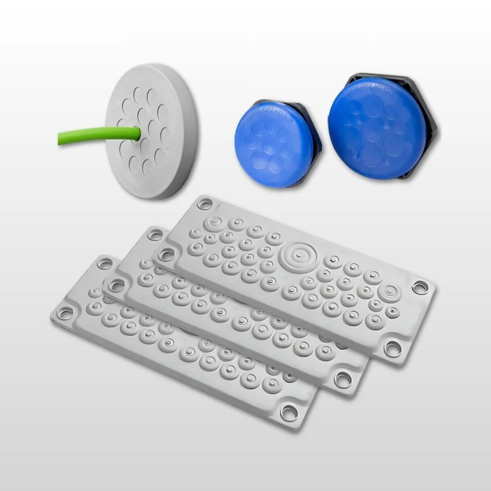 Kabelgenomföringsplattor & Multiflänsar