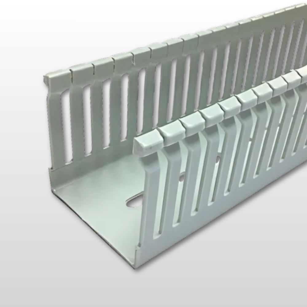 Halogenfri kabelkanal Unex med slitsning i PC-ABS