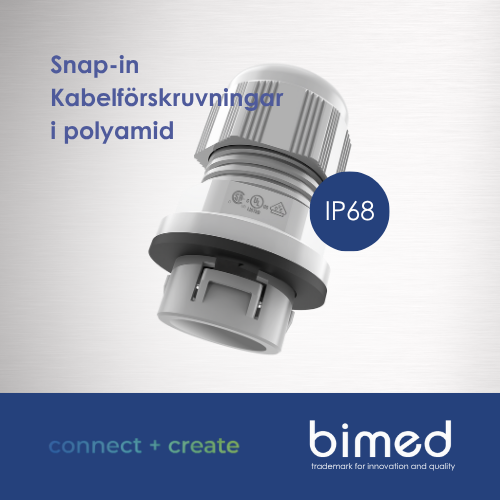 Snabbmonterade snap-in-kabelförskruvningar i polyamid – - Featured