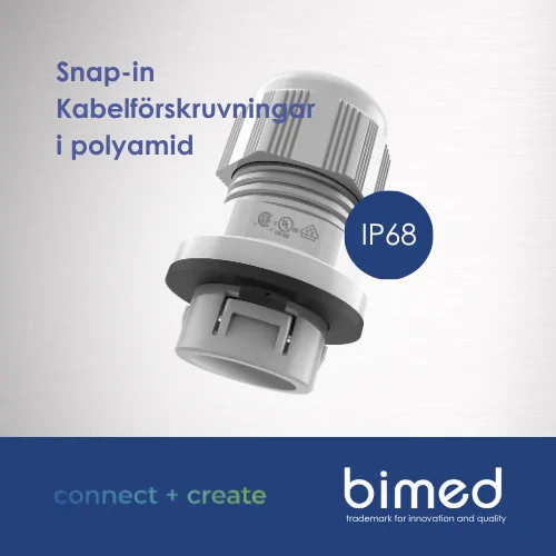 Snabbmonterade snap-in-kabelförskruvningar i polyamid – - Featured