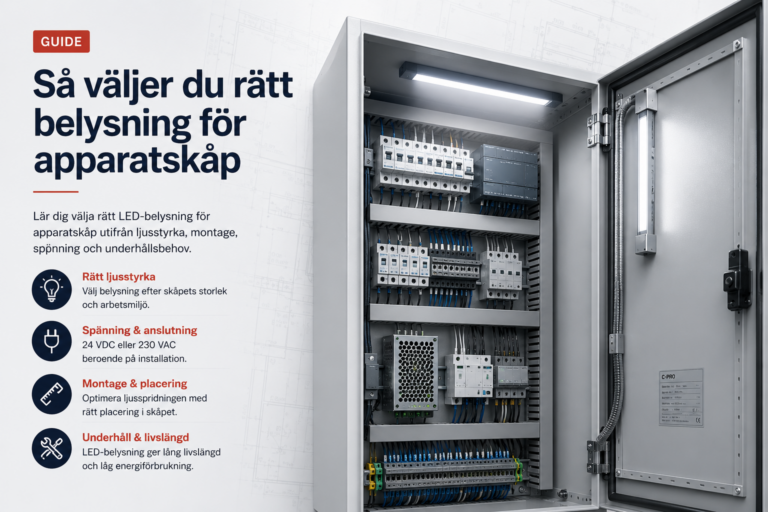 Så väljer du belysning för apparatskåp