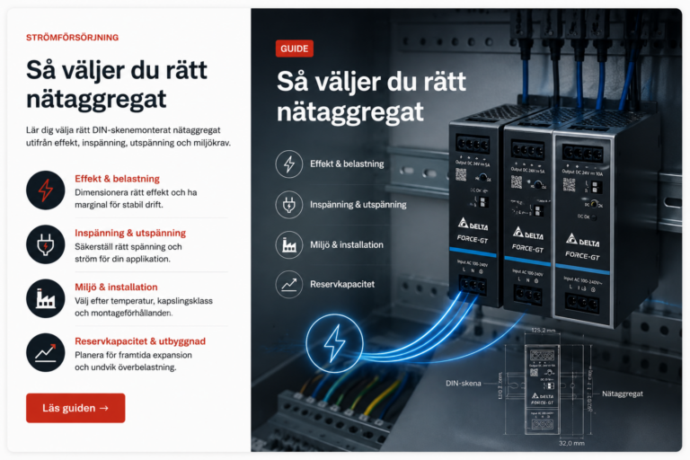 Välj rätt nätaggregat för din applikation